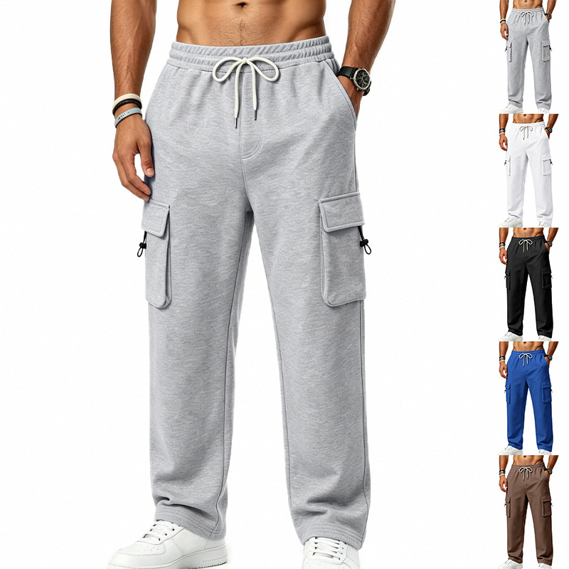Street Fashion Art - Men's Heavyweight Terry Jogger Cargo Pants,