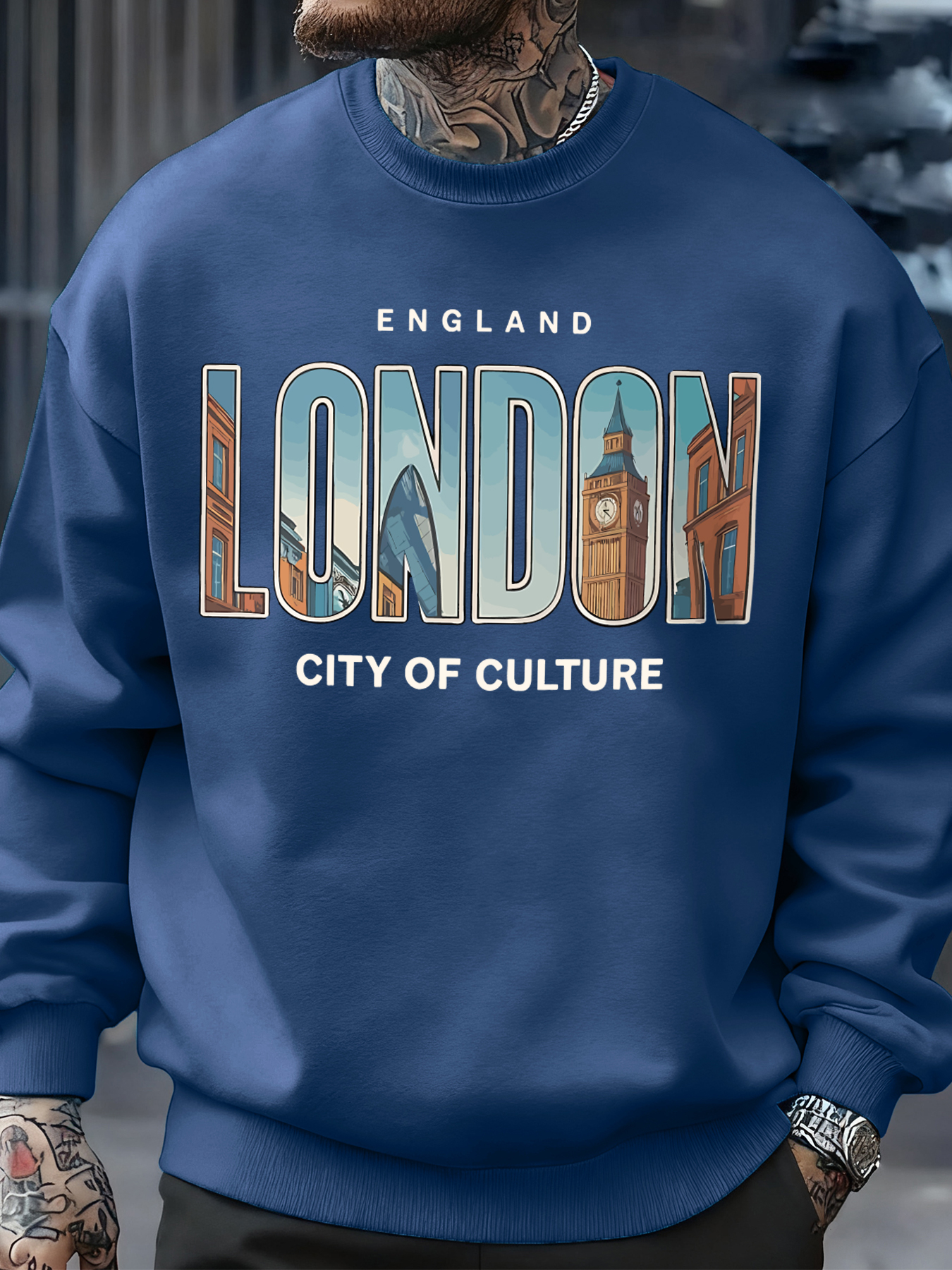 Street Fashion London - London City Pattern Sweatshirt Men'S Street