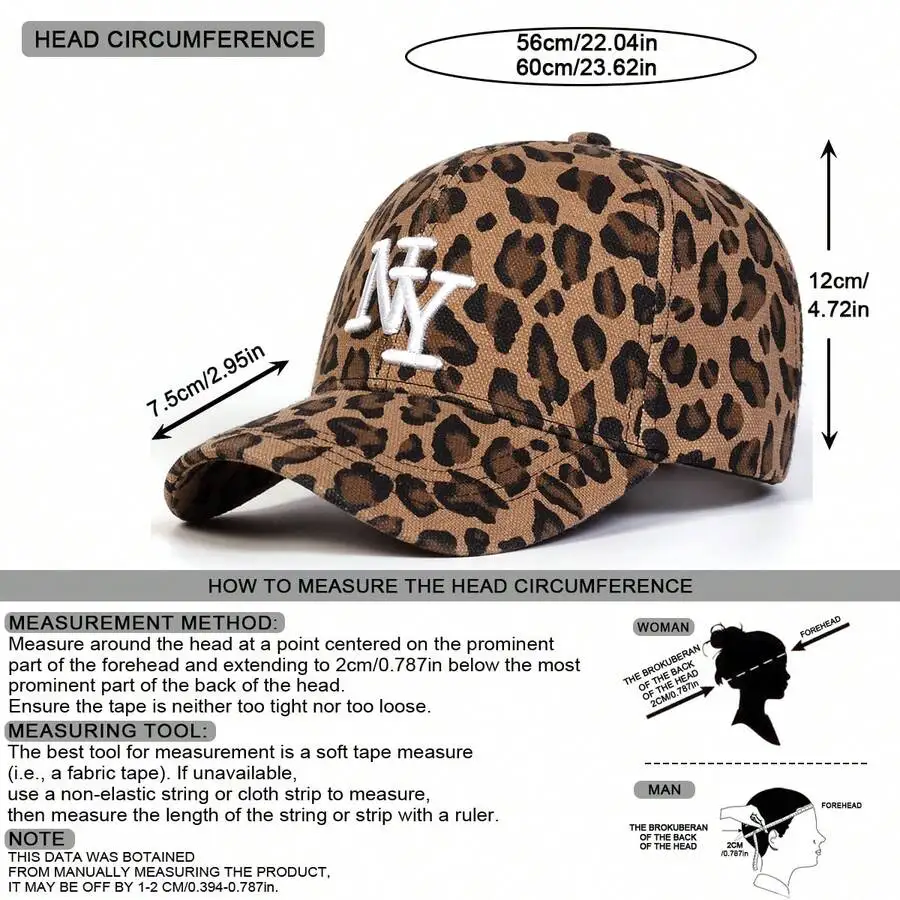 1pc Women's NY Leopard Letter  – обзор и цена Street Fashion Model