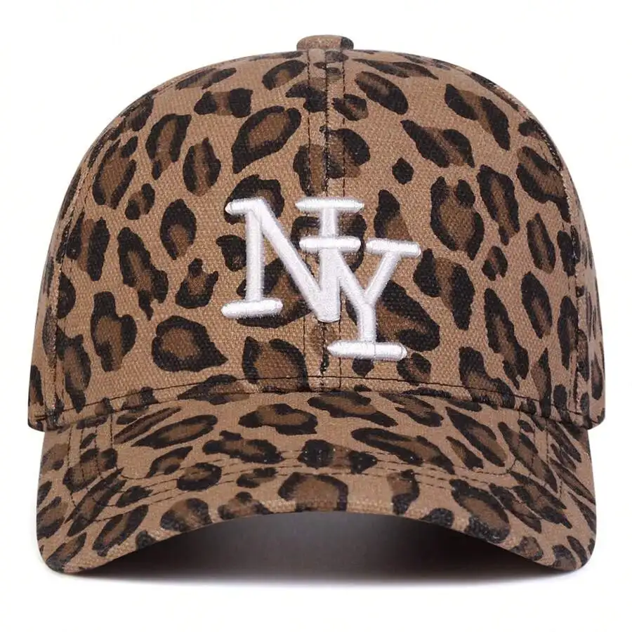 1pc Women's NY Leopard Letter  – обзор и цена Street Fashion Model