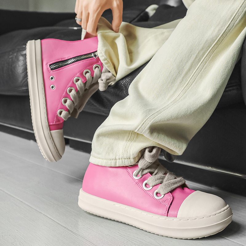 Original Pink Men High-top Sne – обзор и цена Street Fashion Designer