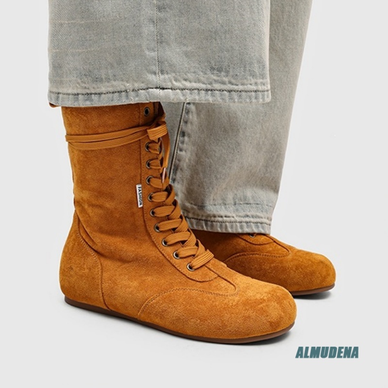 Men's Suede Mid-Calf Lace-Up B – обзор и цена Street Fashion Winter 2026