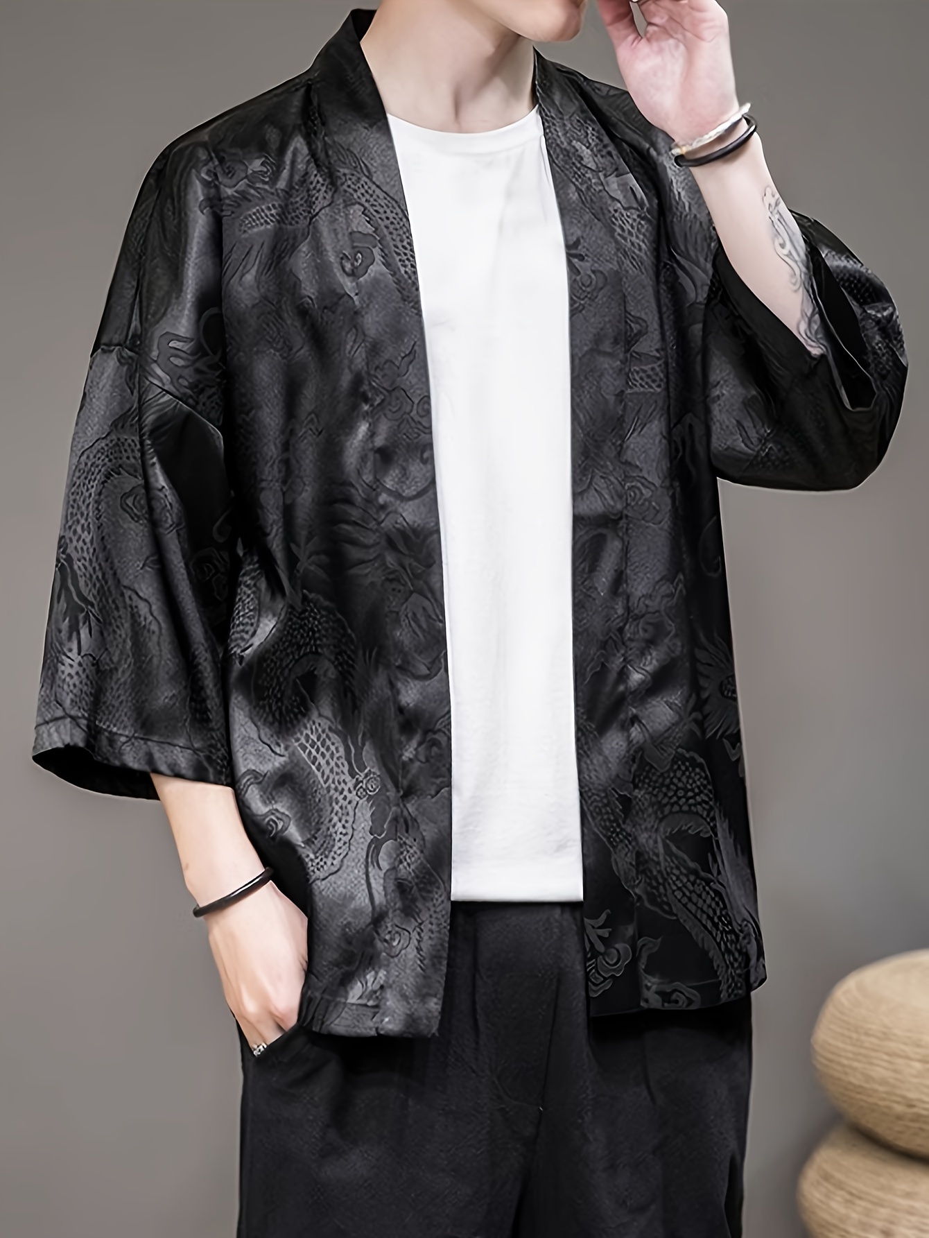 2026 Summer Men's Kimono 3D Pr – обзор и цена Street Fashion Designer