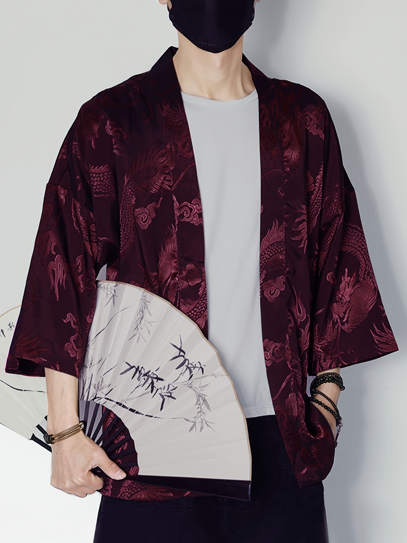 2026 Summer Men's Kimono 3D Pr – обзор и цена Street Fashion Designer