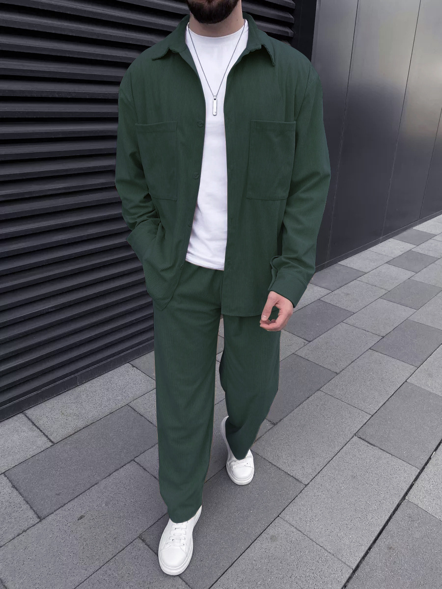 Men's corduroy two-piece outfi – обзор и цена Street Fashion Us