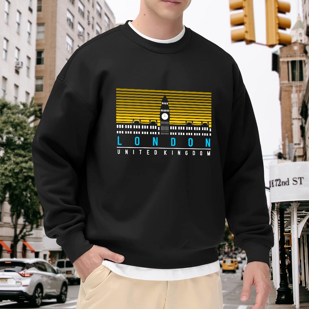 Men's Black Crew Neck Loose Sw – обзор и цена Street Fashion London