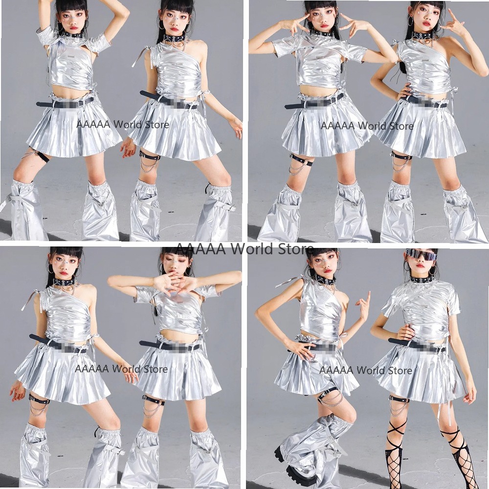 Cosplay Silver Crop Top Pleate – обзор и цена Street Fashion Europe
