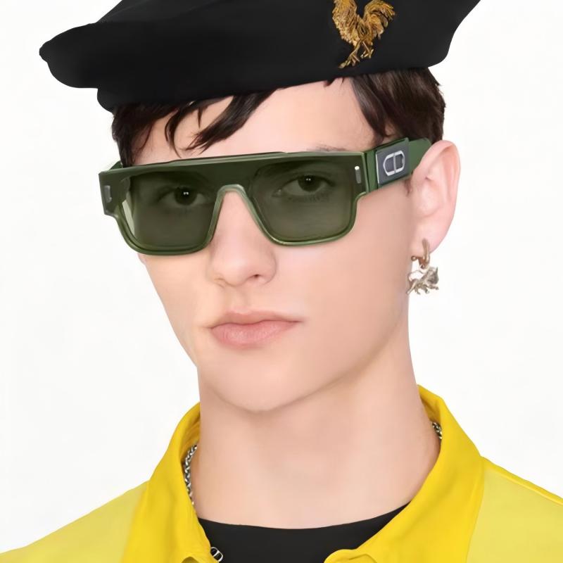 Trendy Green Square Frame Sung – обзор и цена Street Fashion Model