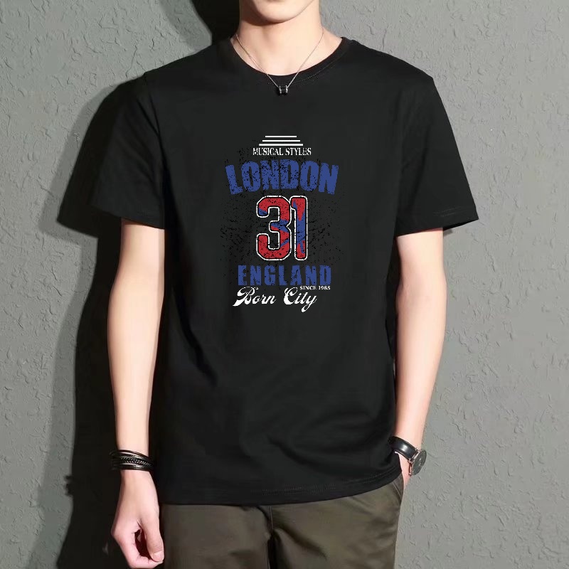 Men's Black Round-Neck Short-S – обзор и цена Street Fashion London