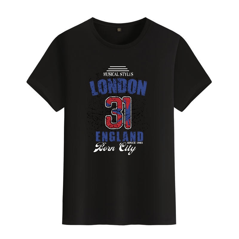 Men's Black Round-Neck Short-S – обзор и цена Street Fashion London