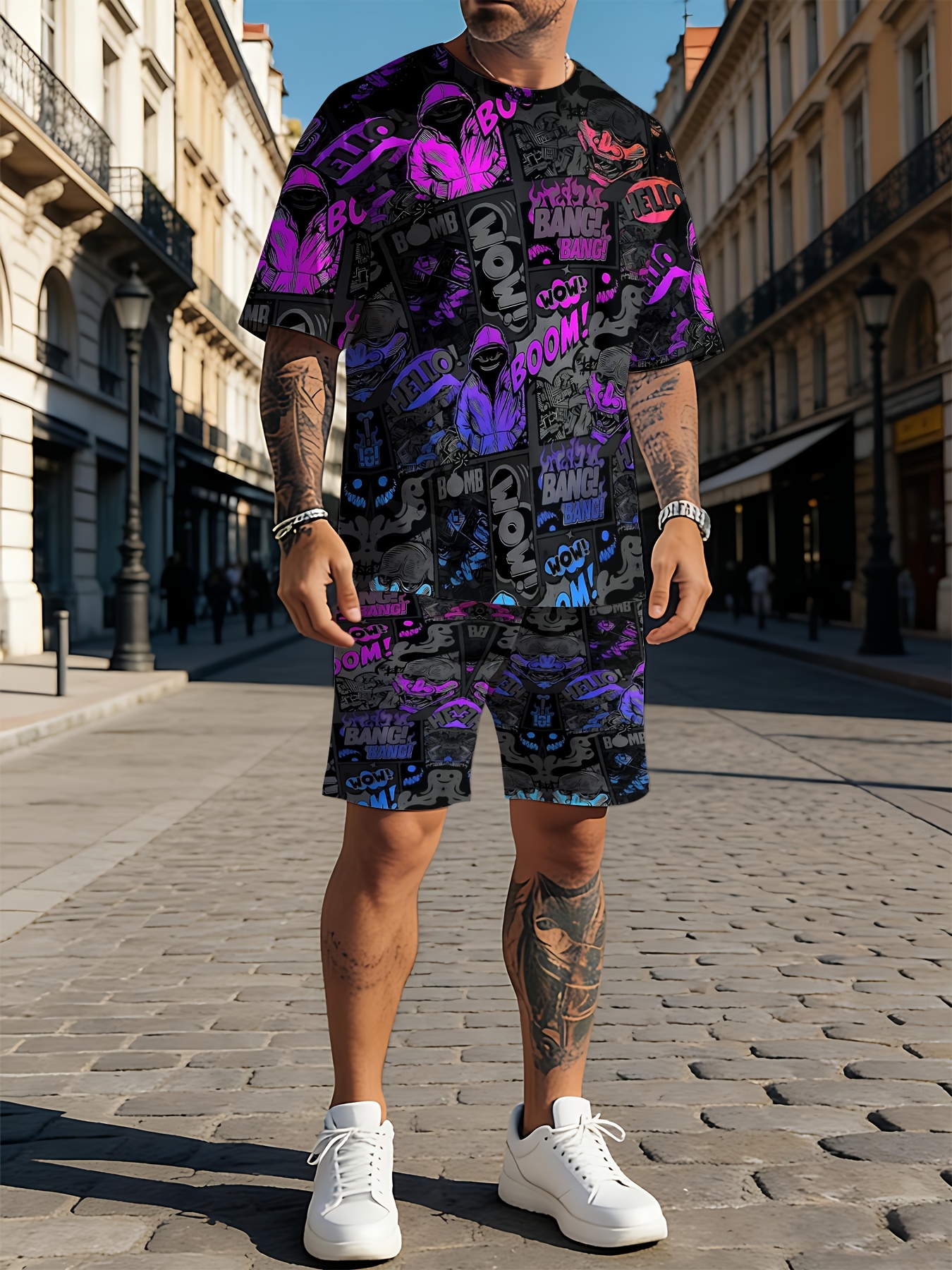 2026 Summer New Men's Short-Sl – обзор и цена Street Fashion Designer