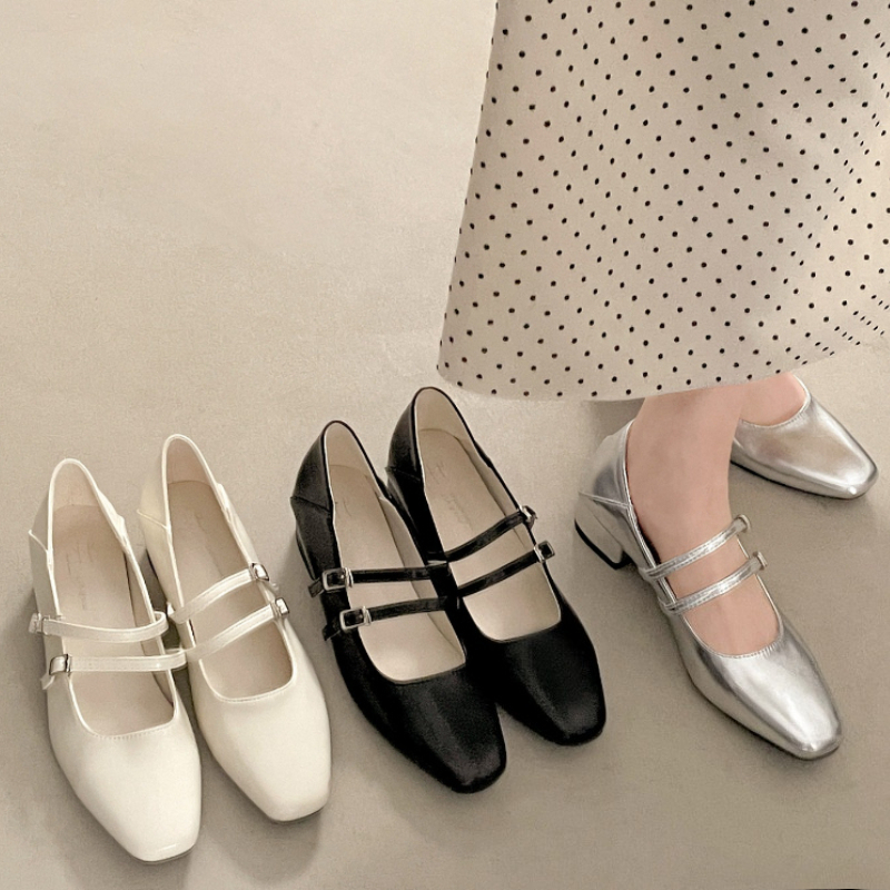 Square Toe Low Heel Women Silv – обзор и цена Street Fashion Shoes