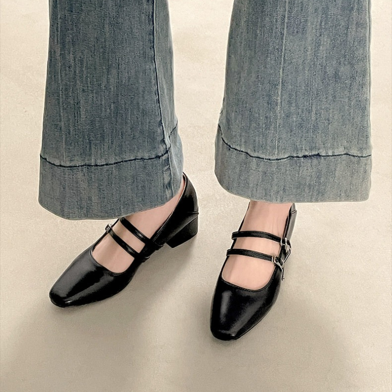 Square Toe Low Heel Women Silv – обзор и цена Street Fashion Shoes