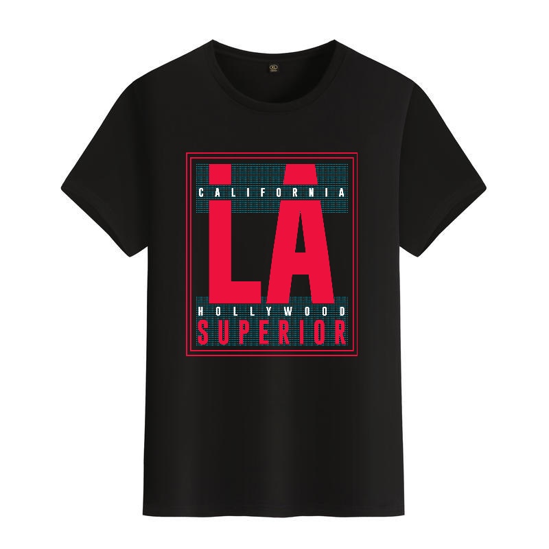 Men's Black Round-Neck Short-S – обзор и цена Street Fashion Los Angeles