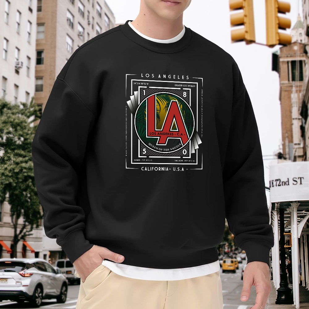 Men's Black Crew Neck Pullover – обзор и цена Street Fashion Los Angeles
